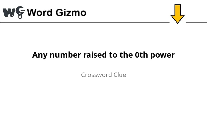 Any number raised to the 0th power NYT answer