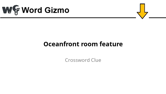 Oceanfront room feature NYT answer