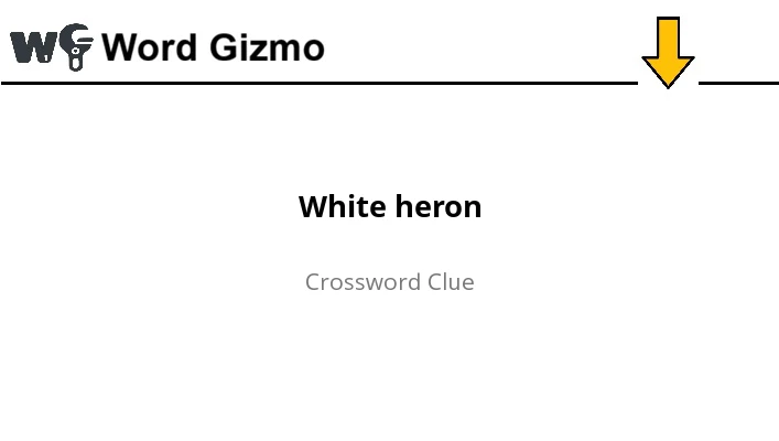 White heron NYT answer