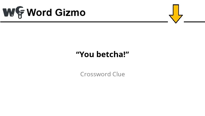 “You betcha!” NYT answer