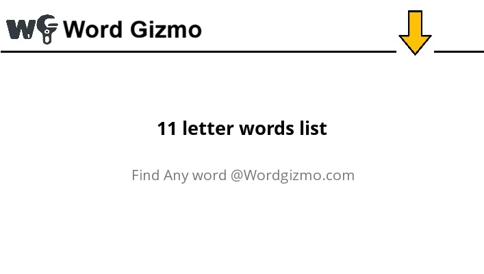 11 letter words list