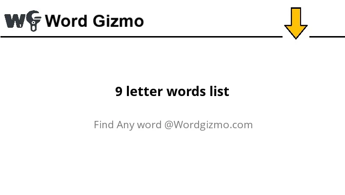 9 letter words list