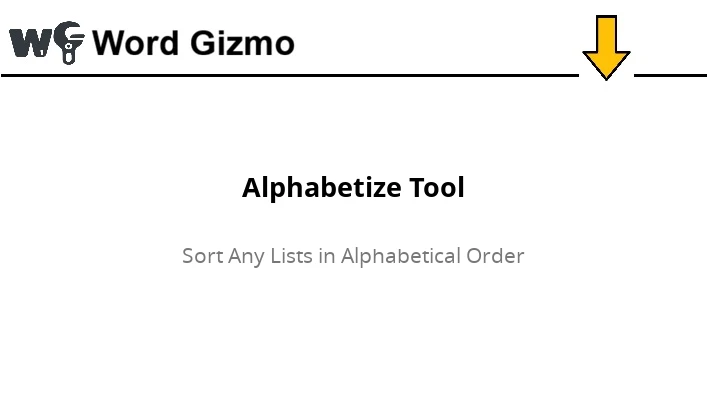 Wordgizmo Alphabetize Tool